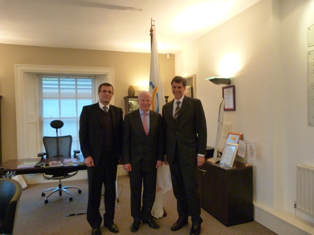 Roman Kumpost,Chairman of Foreign Affairs,Patrick Hickey,President of O.C.I.,Jiri Kejval,President Of Czech O.C.