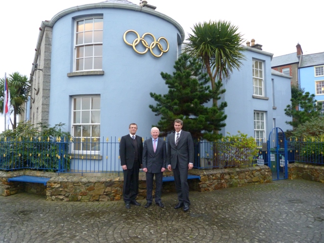 Roman Kumpost,Chairman of Foreign Affairs,Patrick Hickey,President of O.C.I.,Jiri Kejval,President Of Czech O.C._2