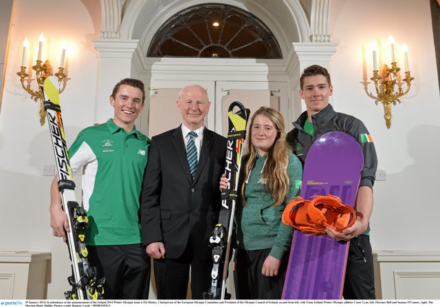 From left to right: Conor Lyne, Pat Hickey, Florence Bell, Seamus O'Connor