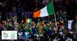 5 August 2016; Flagbearer Paddy Barnes of Ireland leads his team during the parade of nations at the opening ceremony of the 2016 Rio Summer Olympic Games at the Maracanã Stadium in Rio de Janeiro, Brazil. Photo by Ramsey Cardy/Sportsfile